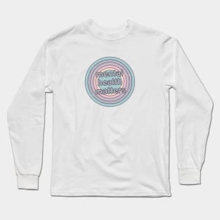 Mental Health Matters | Retro Circle French Grey Long Sleeve T-Shirt